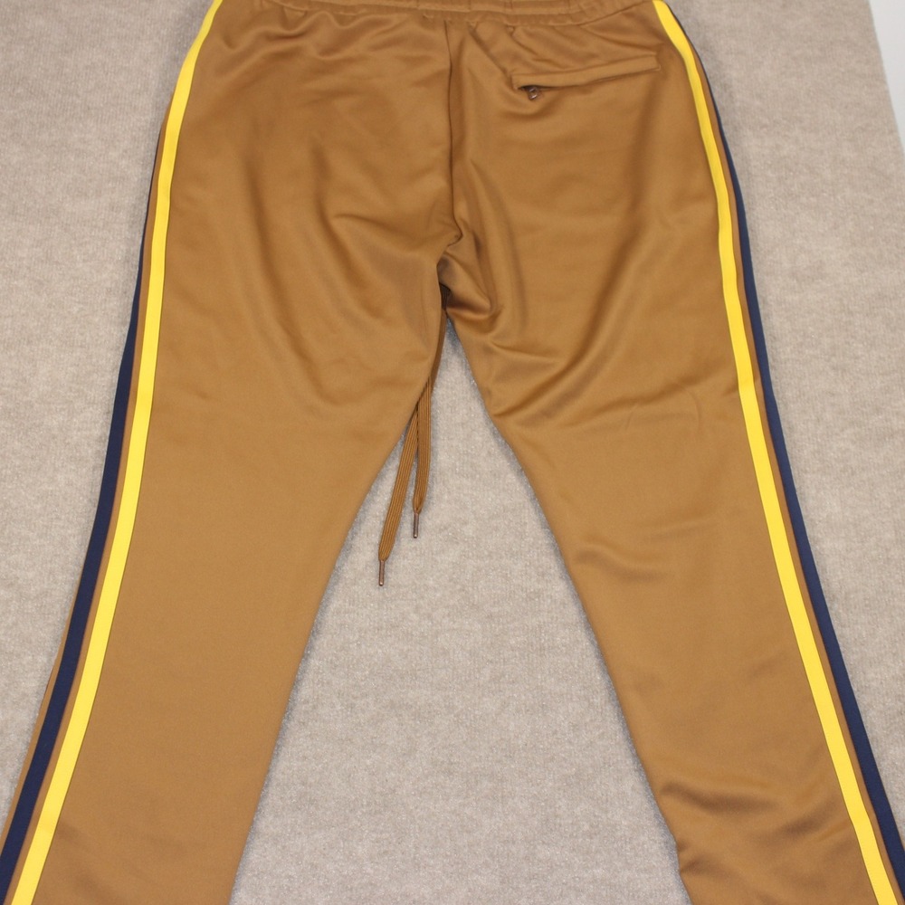 Makobi Mens XL Tracksuit Set Tan Camel Multi Color Stripe Zip Jacket Pants M2757 - Picture 15 of 16